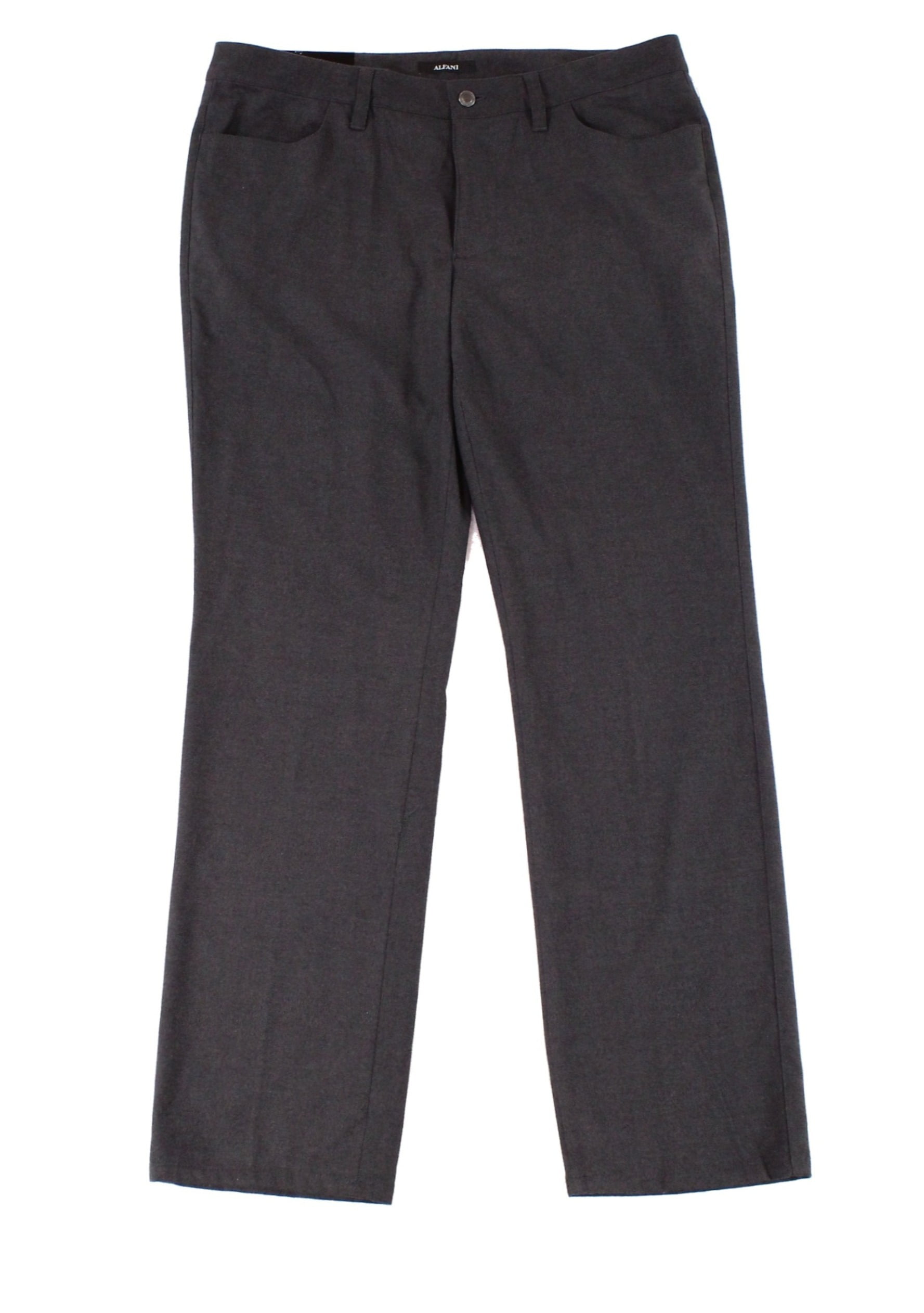 Alfani RED Slim Fit Navy Blue Striped 100/% Wool Flat Front Dress Pants 40x30