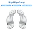 thumbnail image 5 of Uxcell 16Pack Rigid Pipe Strap Fit M5 (1/5") Tube OD, 2 Holes Stainless Steel Tube Clamp for Pipe or Cable Fixing, 5 of 7