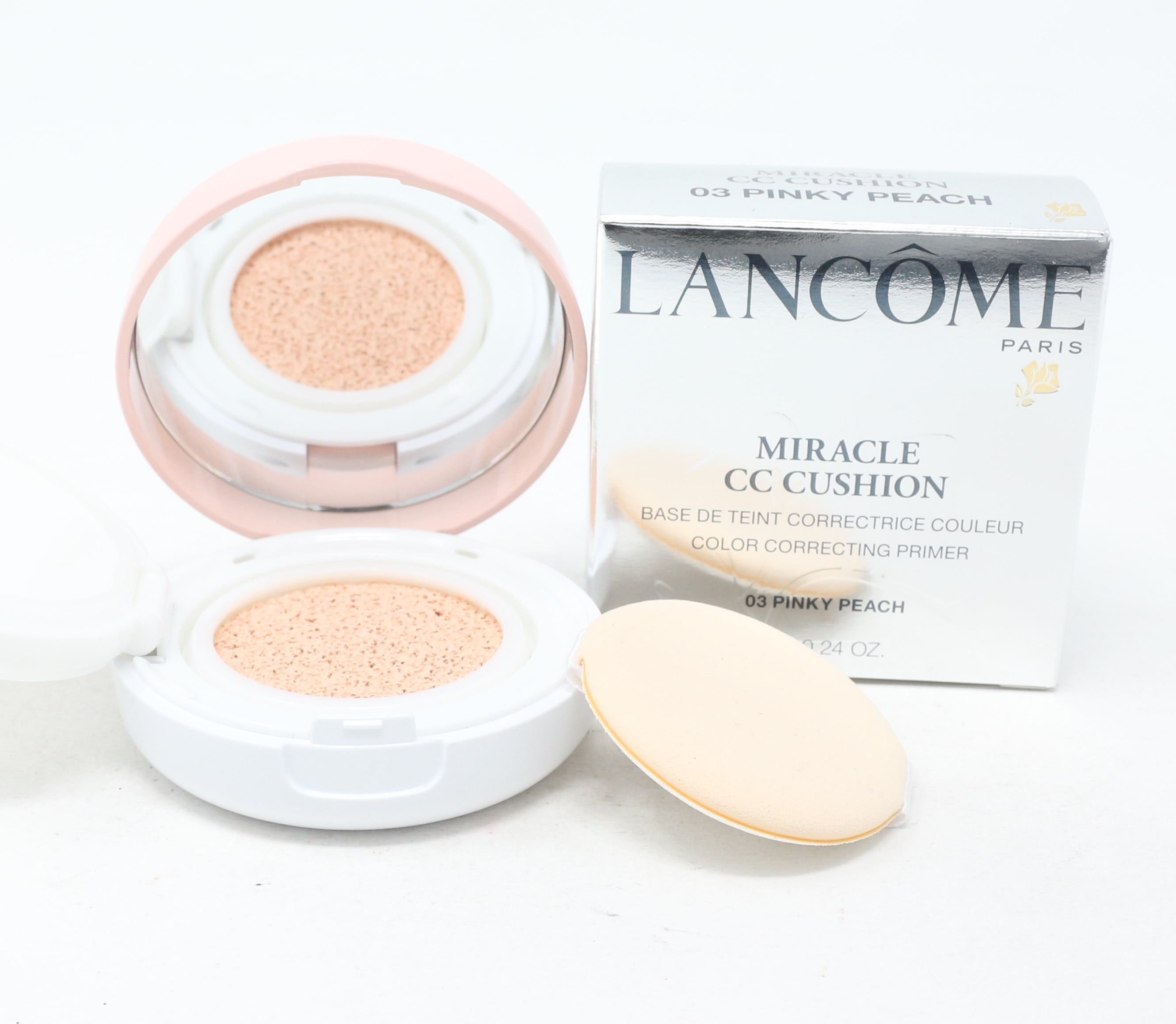 forskellige Fader fage Kenya Lancome Miracle Cc Cushion Color Correcting Primer 0.24oz 03 Pinky Peach  New - Walmart.com