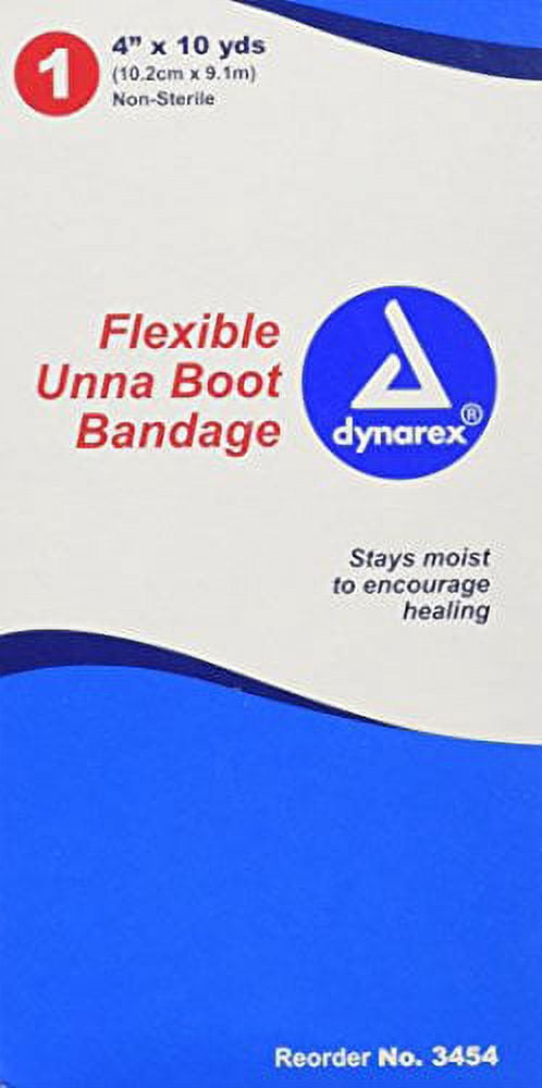 9 Pack Dynarex Unna Boot Flexible Non-Sterile Bandage 4 Inches x 10 Yards Each