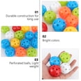 thumbnail image 3 of MasteelfCA 24pcs Perforated Plastic Play Balls Hollow Practice Training Sports Balls (Mixed Colors), 3 of 8