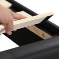 thumbnail image 6 of VECELO Upholstered Platform Bed Frame Mattress Foundation/Strong Wood Slat Support, Black, King Size, 6 of 8