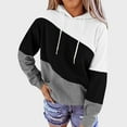 thumbnail image 2 of Lightweight Zip Up Hoodie Women Fall Winter Loose Fit Hooded Long Sleeve Dolman Cold Shoulder with Pocket Solid Color Leisure Cotton Sweatshirt Sweatshirts(Black,XL), 2 of 6