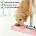 thumbnail image 2 of Armscye Pink Dog Bowls with Feeding Mat, 2 Pcs Stainless Steel Cat Bowls for Food and Water with No Spill Silicone Mat, Pet Dish Bowl for Small Dogs and Cats, 2 of 7