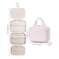 thumbnail image 6 of Hanging Travel Toiletry Bag with Hook, Makeup Bags for Women Cosmetic Organizer Toiletries for Brush Shampoo Travel Essentials, Pink Flower Buds, 6 of 8