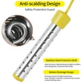 thumbnail image 6 of 2 Pcs Immersion Water Heater with Stainless Steel Cover,1500W Portable Bucket Heater Heat 5 Gallons of Water in Minutes,Yellow, 6 of 7