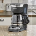 thumbnail image 2 of BLACK+DECKER - Cafetera digital de 12 tazas, CM1165GY, programable, filtro de cesta lavable, Sneak-A BLACK+DECKER NA, 2 of 11