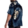 thumbnail image 3 of Leo Constellation Men's Short Sleeve Button Down Spread Collar Beach Shirts, 3 of 6