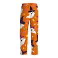 thumbnail image 5 of Mens Halloween Pajamas Cute Pumpkin Ghost Print Elastic Waist Pjs Bottoms with Pockets Halloween Soft Long Sleep Lounge Sleepwear, 5 of 5