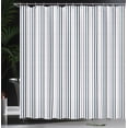 thumbnail image 3 of Ambesonne Vintage Shower Curtain, Nostalgic 70s Stripes Lines, 69"Wx84"L, Dark Grey, 3 of 4