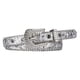 thumbnail image 2 of Cinturón de mujer con diamantes de imitación y hebilla de metal moderno, brillante, decorativo, Y2K. Plata, 2 of 9