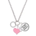 thumbnail image 1 of Delight Jewelry Silvertone Not All Angels Have Wings Eternity Ring - Light Pink Heart Nurse Strong Zoe Necklace, 1 of 4