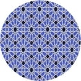 thumbnail image 1 of Ahgly Company Machine Washable Indoor Round Transitional Blue Angel Blue Area Rugs, 4' Round, 1 of 7