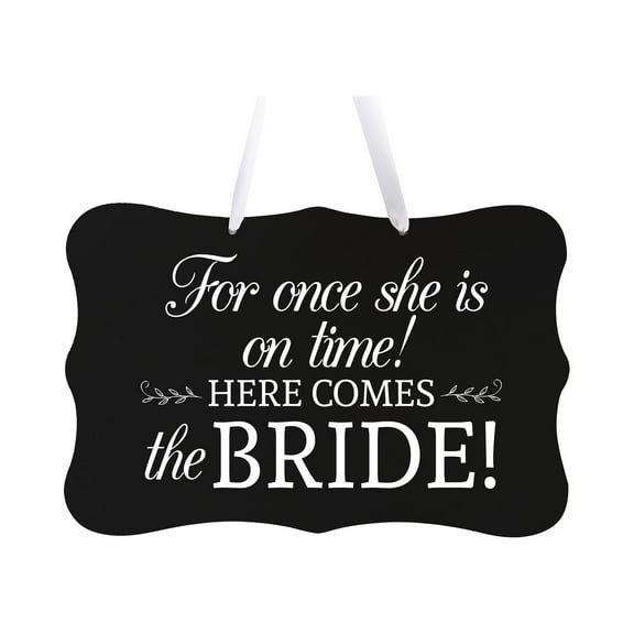 LifeSong Milestones Wedding Wall Hanging Signs For Ceremony And Reception For Couples - For Once