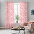 thumbnail image 4 of Spring Flowers Kitchen Curtains Window Panels, Country Retro Floral Botanical Pink Insulated Window Treatment Curtain, Grommet Curtains for Bedroom/Living Room/Bathroom, 2 Piece 42"Wx84"L, 4 of 8