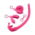 thumbnail image 1 of Yuarrent Tubo de esnórquel plegable bajo el agua con caja de almacenamiento, manguera de respiración húmeda portátil para buceo, equipo para Deportes acuáticos Rosa roja, 1 of 6