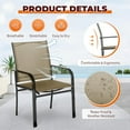 thumbnail image 4 of SOLAURA Patio Chairs Outdoor Textilene Dining Chairs Set of 4, Khaki, 4 of 7