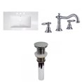 thumbnail image 1 of American Imaginations 32-in. W 3H8-in. Ceramic Top Set In White Color - Drain Incl. AI-32522, 1 of 8