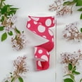 thumbnail image 2 of 1.5" Giant Three Size Polka Dot Ribbon: Hot Pink  White (10 Yards), 2 of 3
