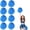 Matte Blue, variant on 8 Pcs Cheerleading poms,pom poms Cheerleading with Finger for Rooters Cheering Squad Team Spirit Sports (Matte Blue)