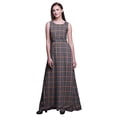 thumbnail image 1 of Bimba Robe Longue Décontractée Sans Manches à Col Rond pour Femmes, Imprimé, à Carreaux - Xxx-Grand, 1 of 6