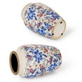 thumbnail image 5 of Sungmor Ceramic Flower Vase, Vintage Ice Cracked Glaze Porcelain Vase, Pretty Home Decor Vase for Flower Arrangement, Fresh Flowers, 10.2 Inch Tall Chinoiserie Pottery Vase, Blue Floral Pattern, 5 of 8