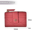 thumbnail image 2 of Womens Wallet Leather Zip Around Wallet Large Capacity Travel Small Purse - red, 2 of 5
