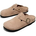thumbnail image 3 of Womens and Mens Clogs Suede Boston Clog with Arch Support, Indoor Outdoor House Slippers for Women&Men, 3 of 6