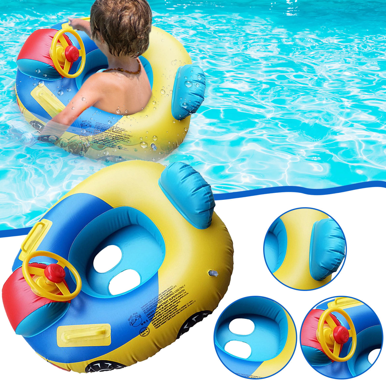 Baby Kid Swim Ring Seat Inflatable Toddler Float Swimming Pool Water Seat Water 