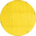 thumbnail image 1 of Ahgly Company Indoor Round Solid Yellow Modern Area Rugs, 5' Round, 1 of 4