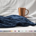 thumbnail image 5 of Exclusivo Mezcla Plush Fuzzy Large Fleece Throw Blanket (50" x 70", Navy Blue)- Soft, Warm and Lightweight, 5 of 7
