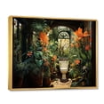 thumbnail image 2 of Designart "Bathroom Toilet Fresh botanics I" Bath & Laundry Floater Framed Wall Art Print, 2 of 7