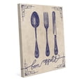 thumbnail image 1 of Bon Appetit Indigo Utensils - Grunge | 20" x 24" Canvas Wall Art, 1 of 1