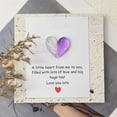 thumbnail image 5 of DefiDgd Pocket Hug Heart Tokens,Heart Shaped Crystal Stone with Greeting Card and Pocket Love Gifts Accessories for Family Classmates Lover Home and Room Decor(G), 5 of 6