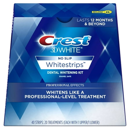 - Crest 3D White Professional Effects Whitestrips Teeth Whitening Strips Kit, 20 Treatments