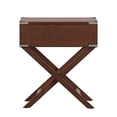thumbnail image 4 of Weston Home Modern End Table with X-Base Legs and Drawer, Espresso, 4 of 5