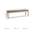 thumbnail image 5 of Signature Design by Ashley Casual Bolanburg 65" Dining Bench, Antique Cream/Brown, 5 of 5