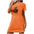 thumbnail image 3 of gljltg Women's Large Size Short Nightdress with Chest Print, Round Neck, Short Sleeves for Women, Girls, Moms, Wives, Daughters, Spring, Summer, Winter, Suitable for Sleeping, Casual Wear, 3 of 3