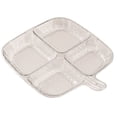 thumbnail image 2 of TidBay Assiette Divisée Facile à Nettoyer Assiette Réutilisable Design à Quatre Compartiments Plat à Sauce pour Cuisine Maison, 2 of 8
