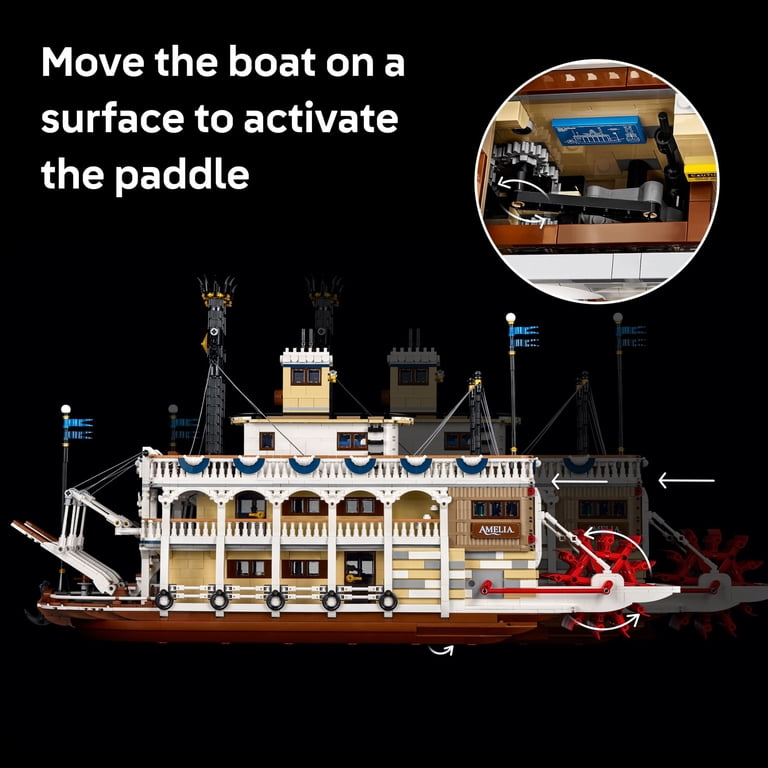LEGO Ideas River Steamboat 21356, DIY Display Model for Adults