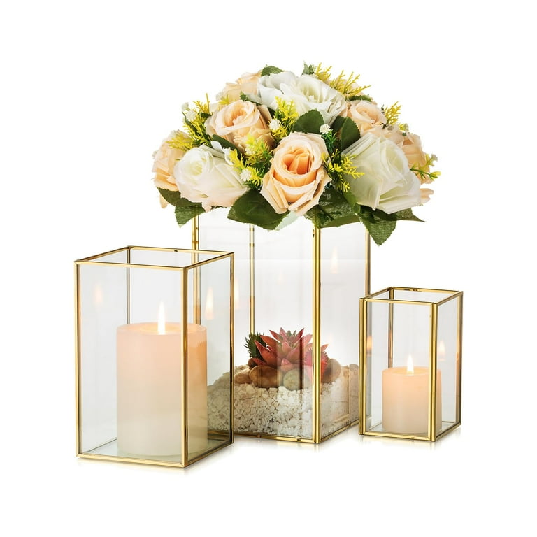 Nuptio Hurricane Kaarsenhouder Glas - Set van 3 Decoratieve