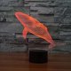 thumbnail image 3 of 3d Shark Whale Night Light 7 Cambio de color Led Mesa Lámpara de escritorio Acrílico Flat Abs Base Usb Cargador Decoración del hogar Juguete Brithday Navidad Niño Niños Regalo Feliz Sencillez, 3 of 4