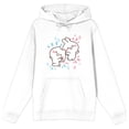 thumbnail image 6 of Mimi & Neko Cute Characters Men's White Graphic Hoodie-3XL, 6 of 7