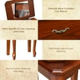 Costway Jewelry Storage Chest Stand Organizer Wood Box for Home
