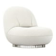 thumbnail image 2 of HomeRoots 520663 25.6 x 30.3 x 33.5 in. White & Silver Boucle Slipper Chair, 2 of 9