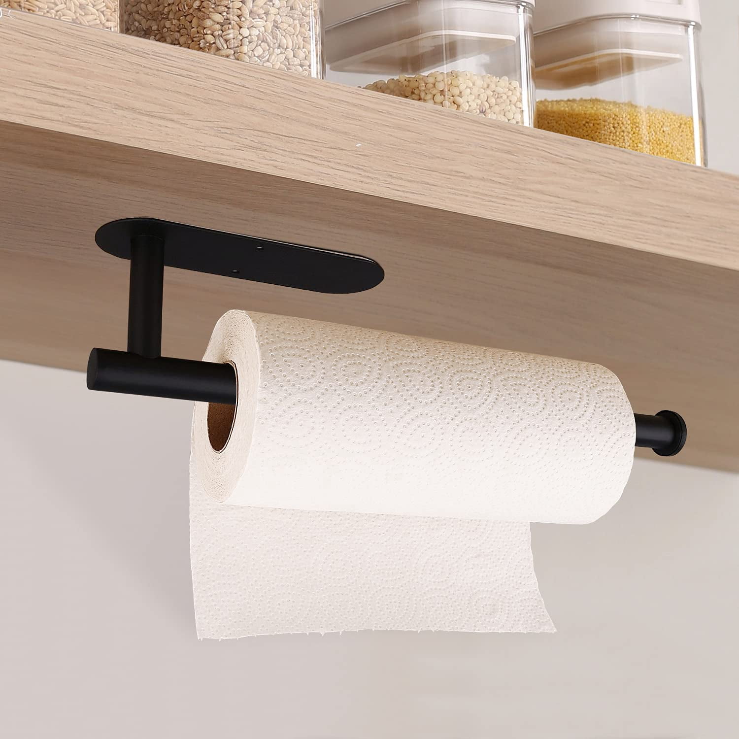 Paper Towel Holders for Kitchen,Paper Towels Bulk- Self-Adhesive Under Cabinet,Both Available in Adhesive and Screws,Stainless Steel