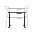 thumbnail image 2 of Monoprice Height Adjustable Sit-Stand Riser Table Desk Frame - Black With Electric Dual Motor, Compatible With Desktops From 43in-87in Wide, 2 of 6
