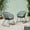 b: Gray, variant on Harper & Bright Designs Outdoor PE Wicker Dining Chairs Set of 2, 2 Person Patio Rattan Terry Chairs with Cushions for Backyard Poolside Garden, Gray