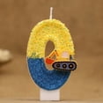 thumbnail image 4 of Xiao Hang Cute Fashion Creative Engineering Car Excavator Number Birthday Cake Candle Gift Decoration Handmade Birthday Candle Boy Party, 4 of 10