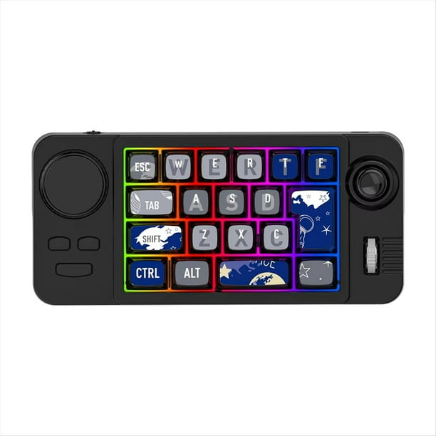 Teclado Mecánico Inalámbrico Bluetooth con Intercambio en Caliente, Desplazamiento de Volumen, Retroiluminación RGB, Teclado con Cable, Programador para Juegos, B